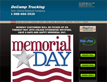 Tablet Screenshot of decamptrucking.com